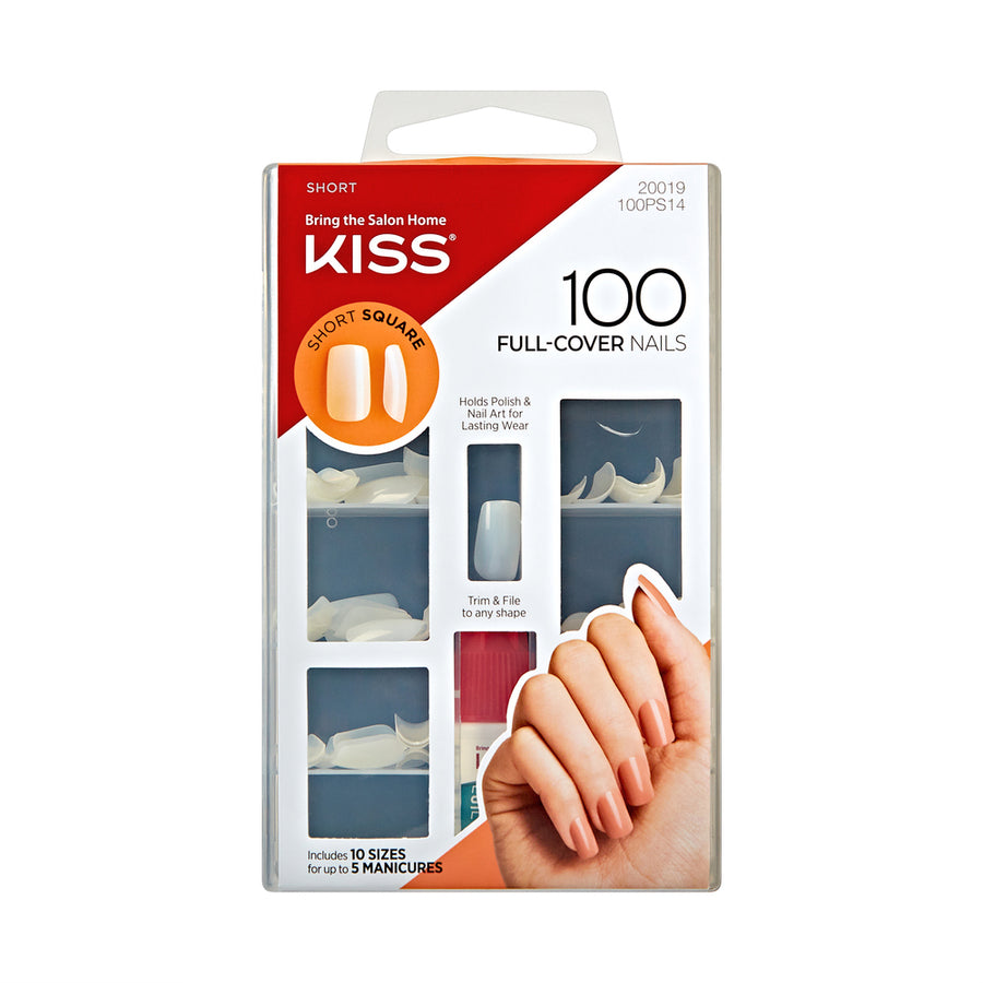 100 Full Cover Nails - Short Square | 100PS14