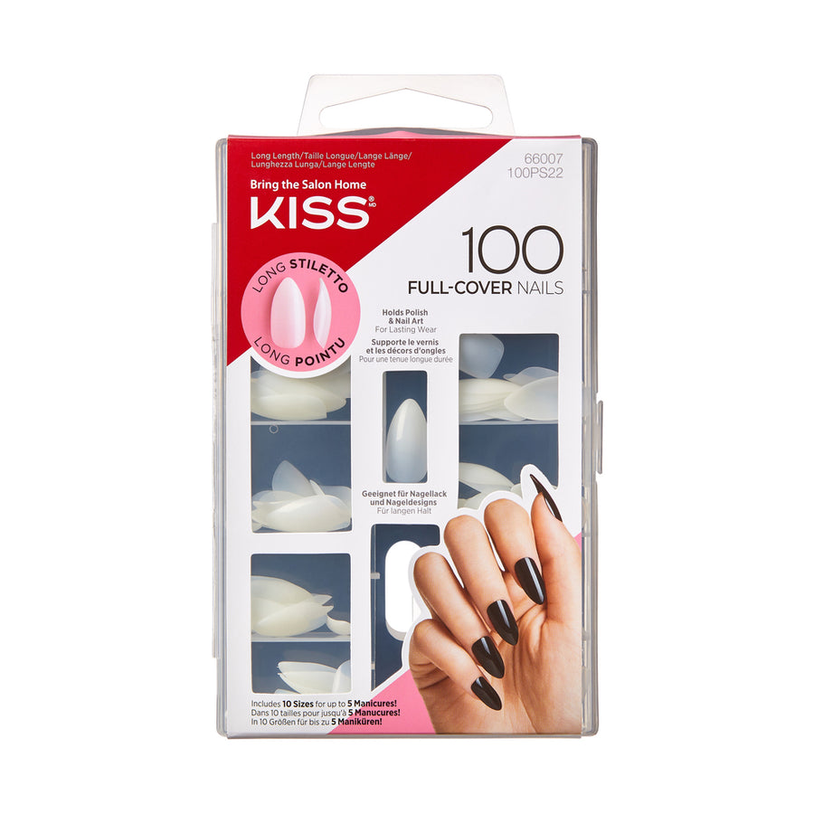 100 Full Cover Nails - Long Stiletto |100PS22|