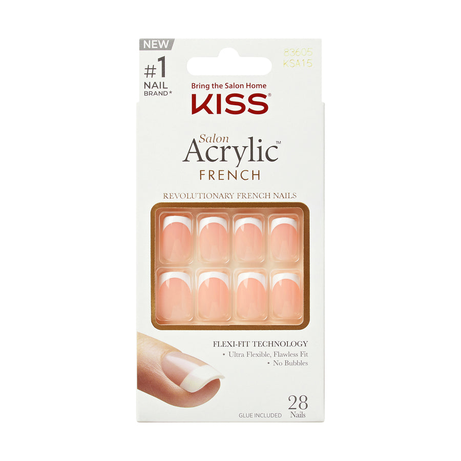 Salon Acrylic French Nails - Bonjour | KSA15