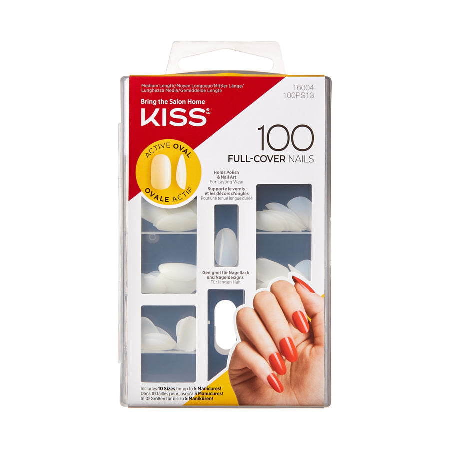 100 Full Cover Nails - Active Oval |100PS13|